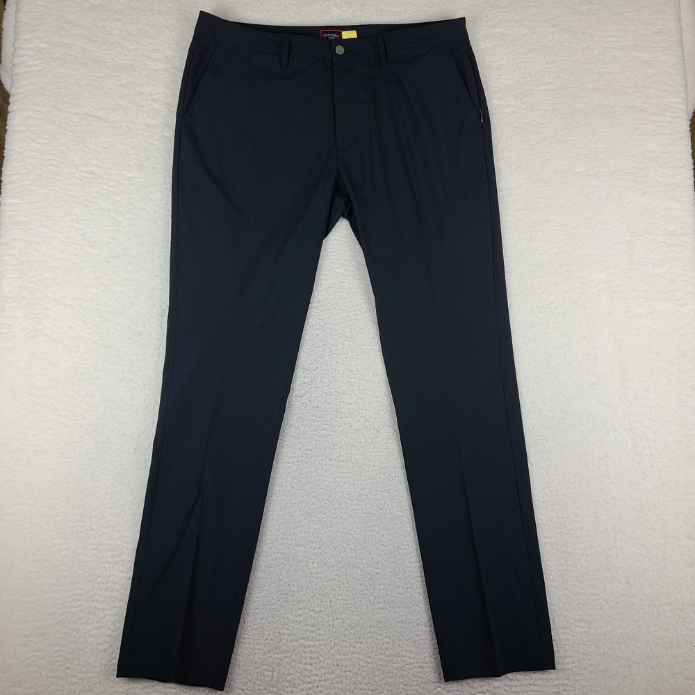 UNTUCKit Pants Mens 38x34 Black Straight Fit 100% Polyester Performance‎ Tech